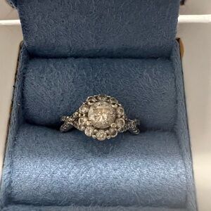 Elegant White Gold  Women's Promise or Engagement Ring